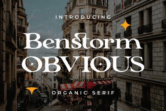Benstorm Obvious: Elegant Serif Font