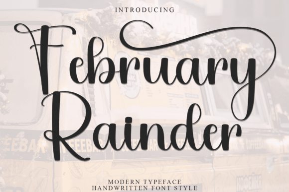 February Rainder Font for Editorial Design