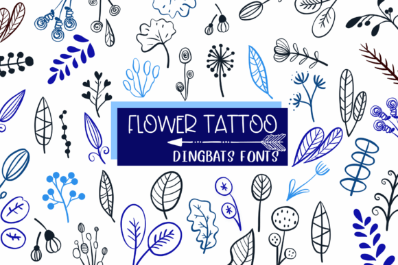 Flower Tattoo: A Nature-Inspired Dingbat Font