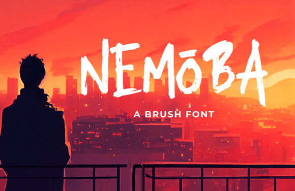 Nemoba: A Natural Dry Brush Font