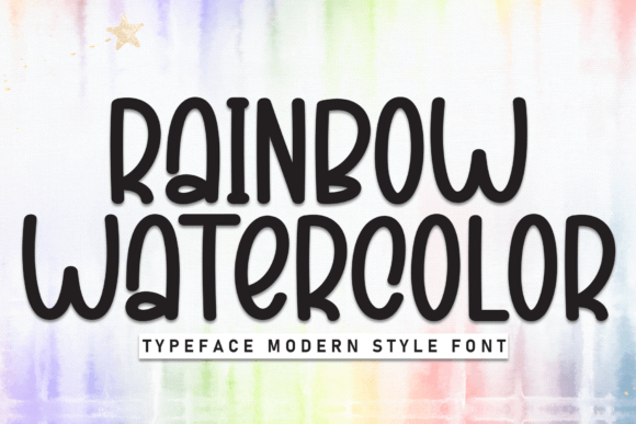 Rainbow Watercolor Font